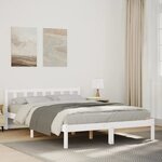 vidaXL Cadre de lit extra long sans matelas 140x220 cm bois massif pin