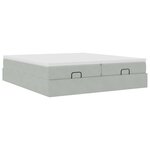 VidaXL Cadre de lit ottoman et matelas gris clair 180x200cm velours