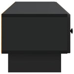 vidaXL Meuble TV 147 x 34 5 x 30 cm Noir Bois d'ingénierie