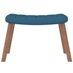 vidaXL Chaise à bascule avec repose-pied Bleu Velours