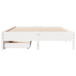 vidaXL Cadre de lit sans matelas blanc 140x190 cm bois de pin massif