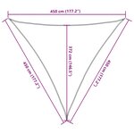 vidaXL Voile d'ombrage sable 4 5x4 5x4 5 m 100   polyester oxford