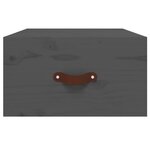 vidaXL Tables de chevet murales 2 Pièces Gris 40x29 5x22 cm