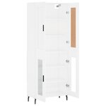 vidaXL Buffet haut Blanc 69 5x34x180 cm Bois d'ingénierie