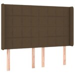 vidaXL Sommier à lattes de lit matelas et LED Marron foncé 140x200 cm