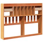 vidaXL Tête de lit avec rangement cire marron 150cm bois massif de pin
