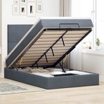 vidaXL Cadre de lit ottoman avec matelas gris foncé 120x190 cm velours