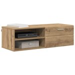 vidaXL Cabinet en Bois avec tiroir Chêne artisanal 100 5 x 39 x 30 cm
