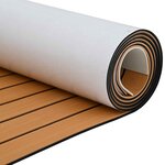 vidaXL Tapis de bateau Rayé Marron et noir 240 x 60 cm EVA