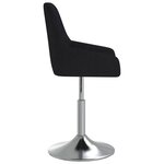 vidaXL Chaise pivotante de salle à manger Noir Tissu