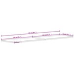 vidaXL Dessus de bureau 220x55x2 5 cm bois massif de hêtre