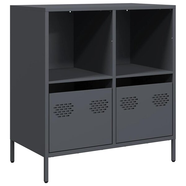 vidaXL Buffet anthracite 68x39x73 5 cm acier laminé à froid
