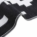 vidaXL Tapis d'extérieur ARAKIL Blanc et noir 160x230 cm PP