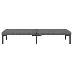 vidaXL Salon de jardin 8 Pièces avec coussins Résine tressée Gris foncé
