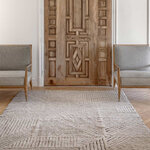 Tapis laine texturé marron - 170 x 240 cm