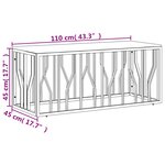vidaXL Table basse doré acier inoxydable et bois massif récupération