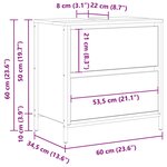 vidaXL Meuble de salle de bain avec lavabo et tiroirs 60x34 5x60 cm
