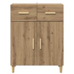 vidaXL Buffet chêne artisanal 34 x 69 5 x 89 cm Bois d'ingénierie