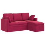 vidaXL Canapé Bordeaux 178 x 134 x 80 cm Velours