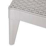 vidaXL Chaise longue gris 186x60x29 cm PP