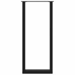 vidaXL Pieds de table de bar en U 2 pièces noir 50 x (110-111) cm acier