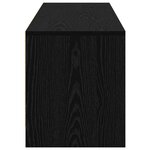 vidaXL Meuble TV avec LEDs Chêne Noir 140x34x40 cm Bois d'ingénierie