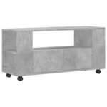 vidaXL Meuble TV gris béton 102x34 5x43 cm bois d'ingénierie
