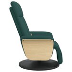 vidaXL Fauteuil inclinable de massage et repose-pieds vert foncé tissu