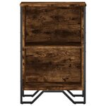 vidaXL Bibliothèque chêne fumé 50x31x74 5 cm bois d'ingénierie