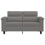 vidaXL Canapé à 2 places Gris foncé 120 cm Tissu microfibre