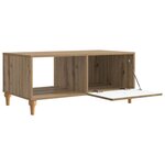 vidaXL Table basse Chêne artisanal 90 x 50 x 40 cm Bois d'ingénierie