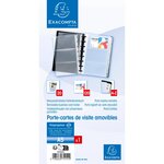 Porte-cartes de visite à anneaux A5 noir EXACOMPTA