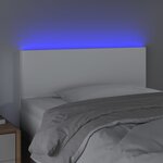 vidaXL Tête de lit à LED Blanc 80x5x78/88 cm Similicuir