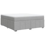 vidaXL Sommier à lattes de lit avec matelas Gris clair 180x200cm Tissu