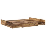 vidaXL Cadre de lit avec rangement Bois Ancien 140 x 190 cm