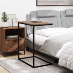 vidaXL Table d'appoint Noir 55x35x66 cm Bois d'ingénierie