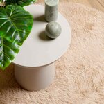 vidaXL Tapis shaggy à poils longs NAVARRA beige 240x240 cm polyester