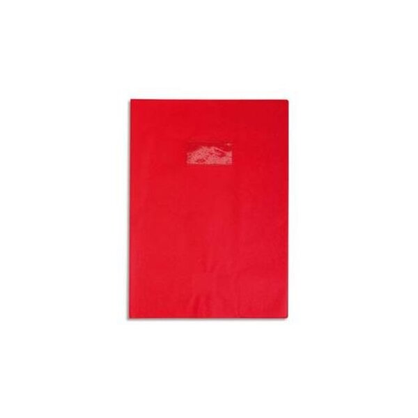 Protège-cahier PVC 20/100ème 24x32 rouge groseille CLAIREFONTAINE