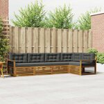 vidaXL Ensemble de canapés d'extérieur 5 pc Naturel et Anthracite