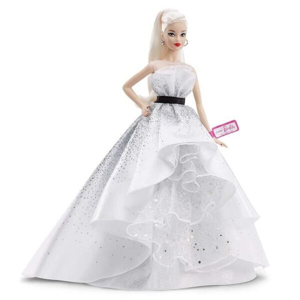 BARBIE SIGNATURE - 60eme Anniversaire Barbie Blonde et Robe Diamants - Poupée Mannequin