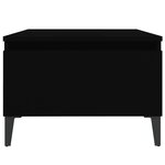 vidaXL Table d'appoint Noir 50x46x35 cm Bois d'ingénierie
