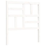 vidaXL Cadre de lit avec tête de lit blanc simple bois massif