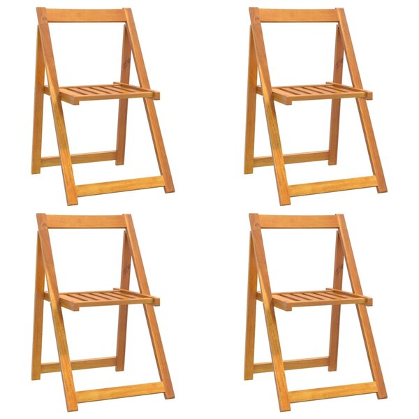 vidaXL Chaises pliables de jardin lot de 4 Bois d'acacia massif