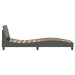 vidaXL Cadre de lit avec tête de lit Gris foncé 90x200 cm Tissu