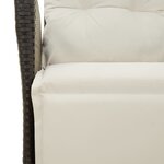 vidaXL Chaises inclinables de jardin lot de 2 repose-pied noir rotin