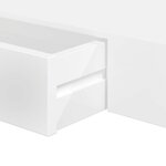 vidaXL Étagère murale avec 1 tiroir MDF Blanc Rangement de livres/DVD
