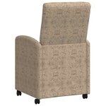 vidaXL Chaises de Salle à Manger avec Roues 2 Pièces Gris clair