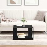 vidaXL Table basse Chêne noir 85 x 55 x 31 cm Bois d'ingénierie
