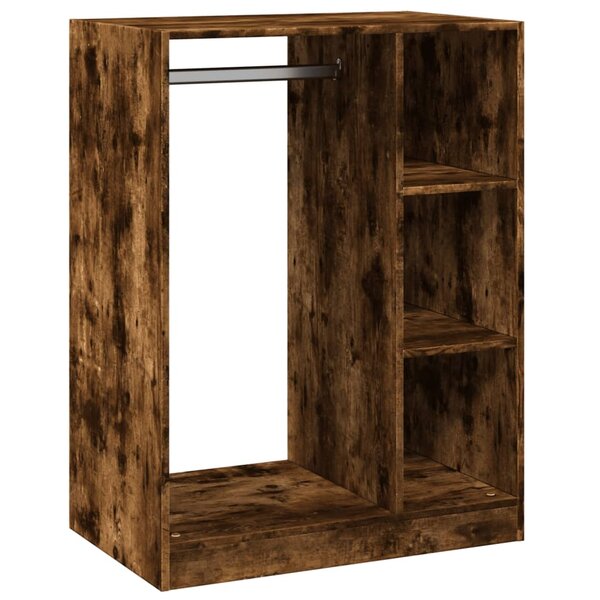 vidaXL Garde-robe chêne fumé 77x48x102 cm bois d'ingénierie
