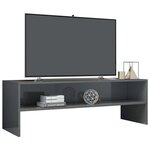 vidaXL Meuble TV Gris brillant 120x40x40 cm Bois d’ingénierie